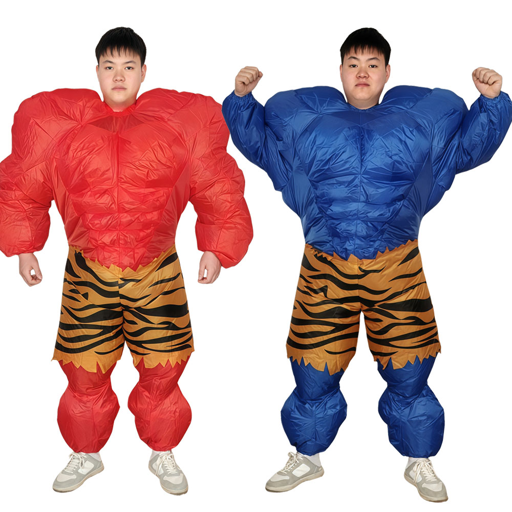 Cosplay Prop Business - Halloween Blauw Rood Gespierde Man Opblaasbaar